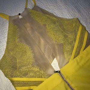 Three Floor Boutique Lace Jumpsuit/skort yellow